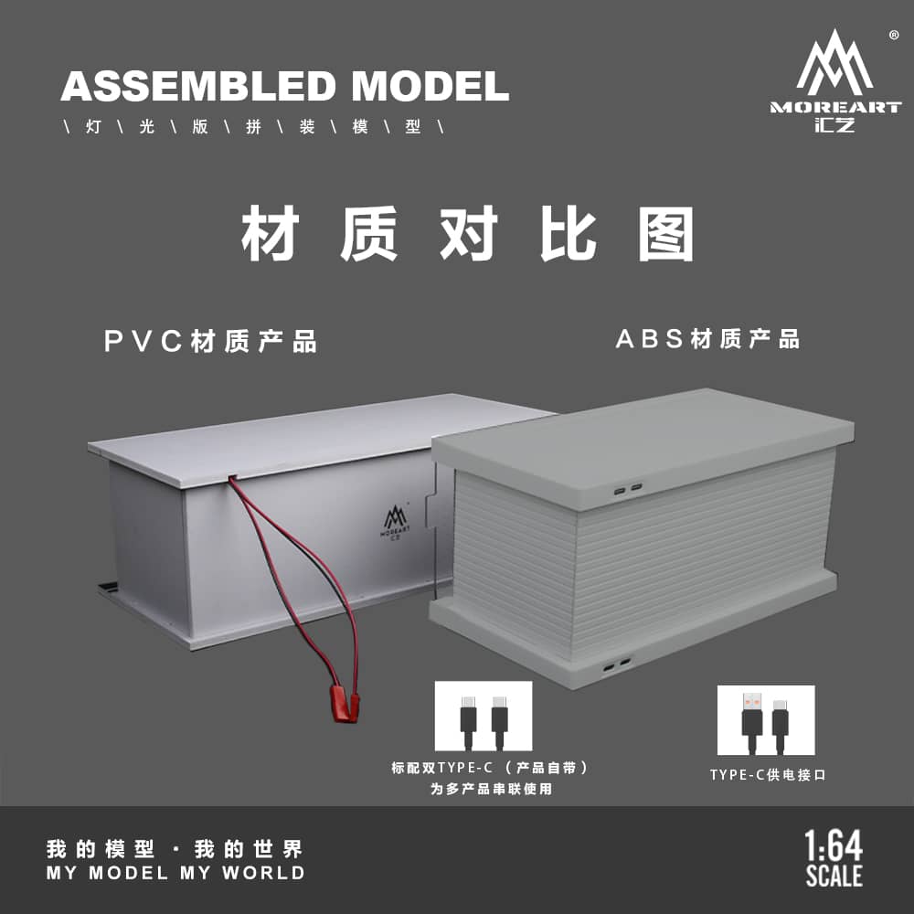 Assembly Diorama ABS Underground Parking Lot Theme with LED Light