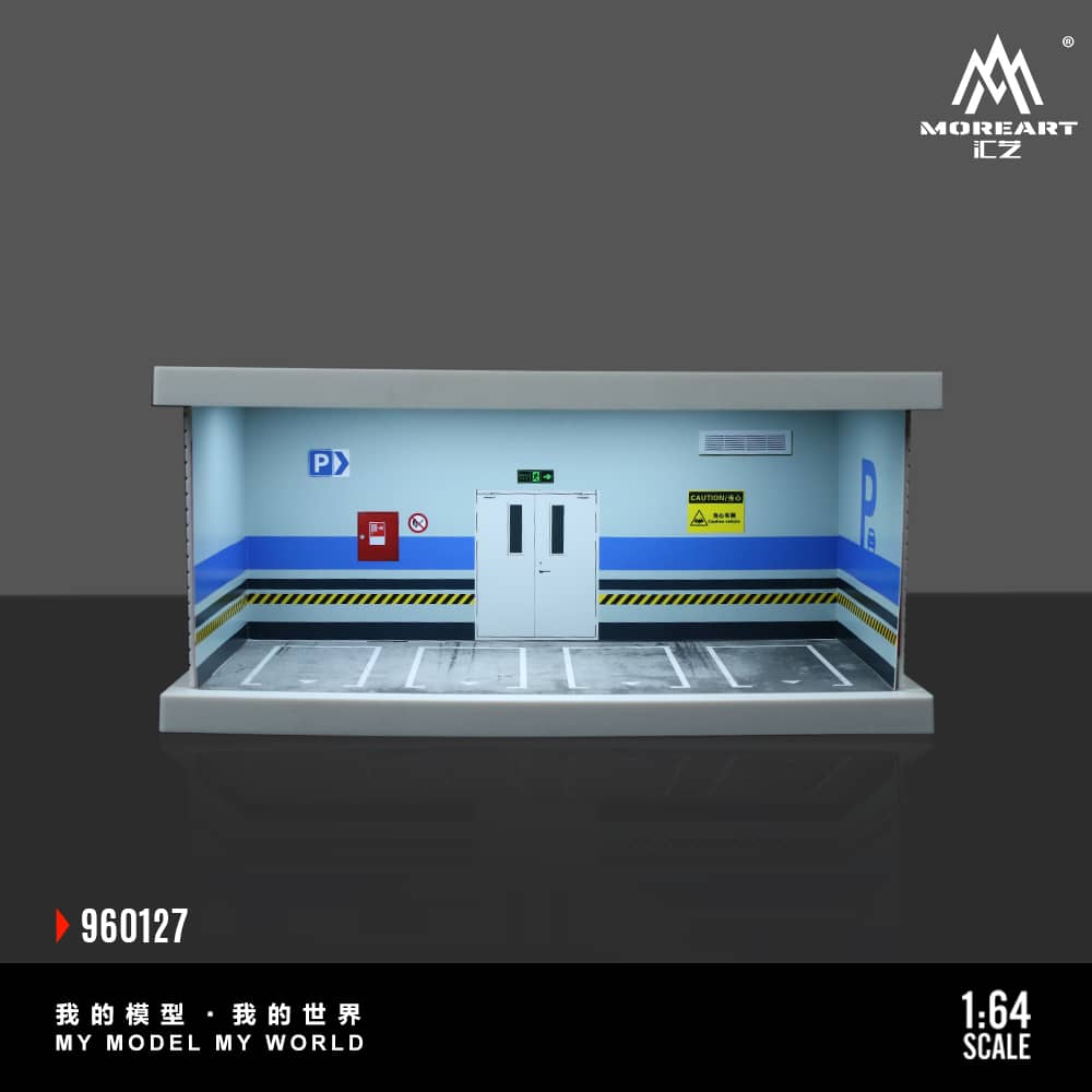 Assembly Diorama ABS Underground Parking Lot Theme with LED Light C