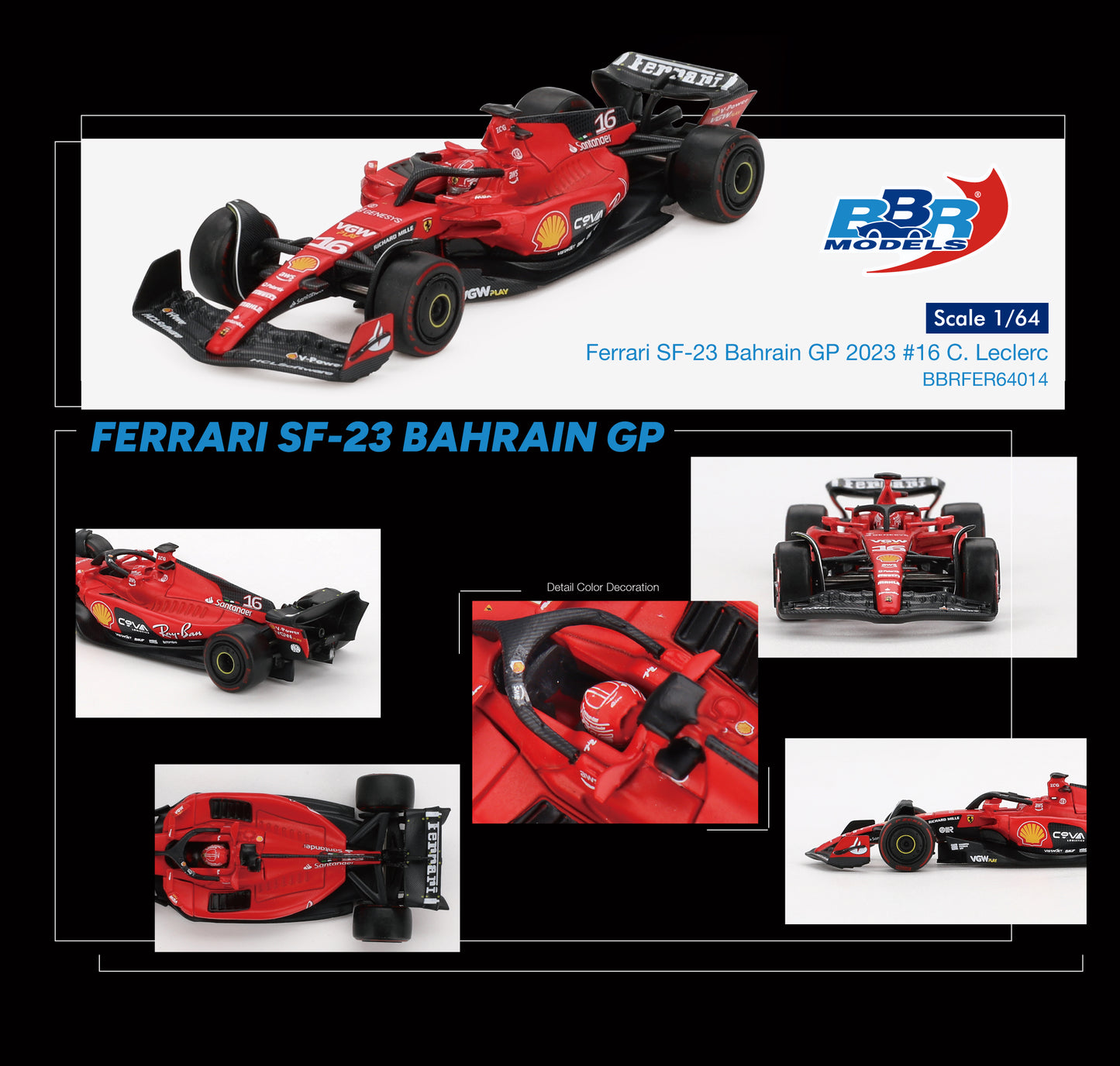 Ferrari SF23 #16 C. Leclerc Bahrain GP 2023