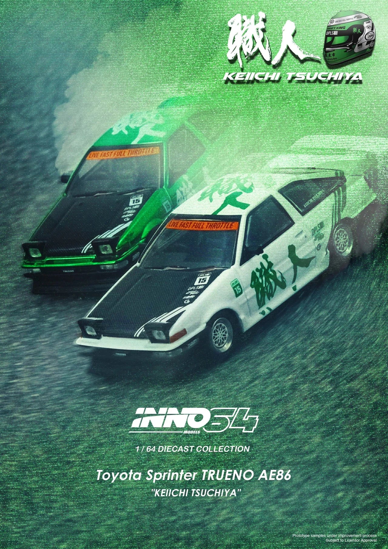 ELŐRENDELÉS - #IN64-AE86-KT - Toyota Sprinter Trueno AE86 "KEIICHI TSUCHIYA" (Event Exclusive)