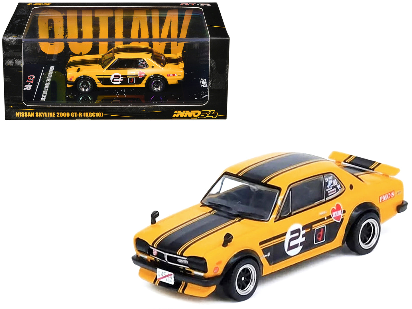 Nissan Skyline 2000 GT-R (KPGC110) (Yellow/Black)
