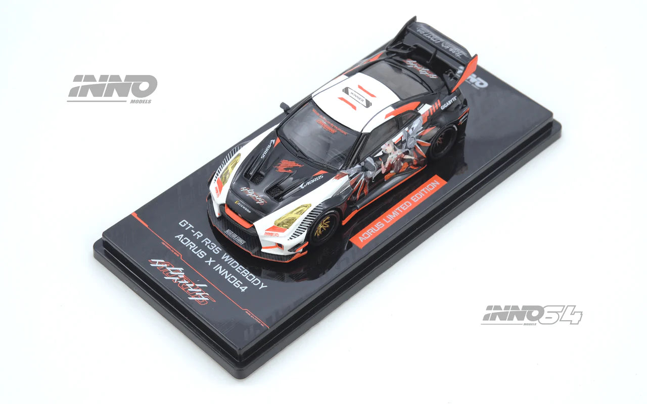 ELŐRENDELÉS - #IN64-R35LB-AORUS - Nissan GT-R R35 WIDEBODY AORUS X INNO64 (Event Exclusive)