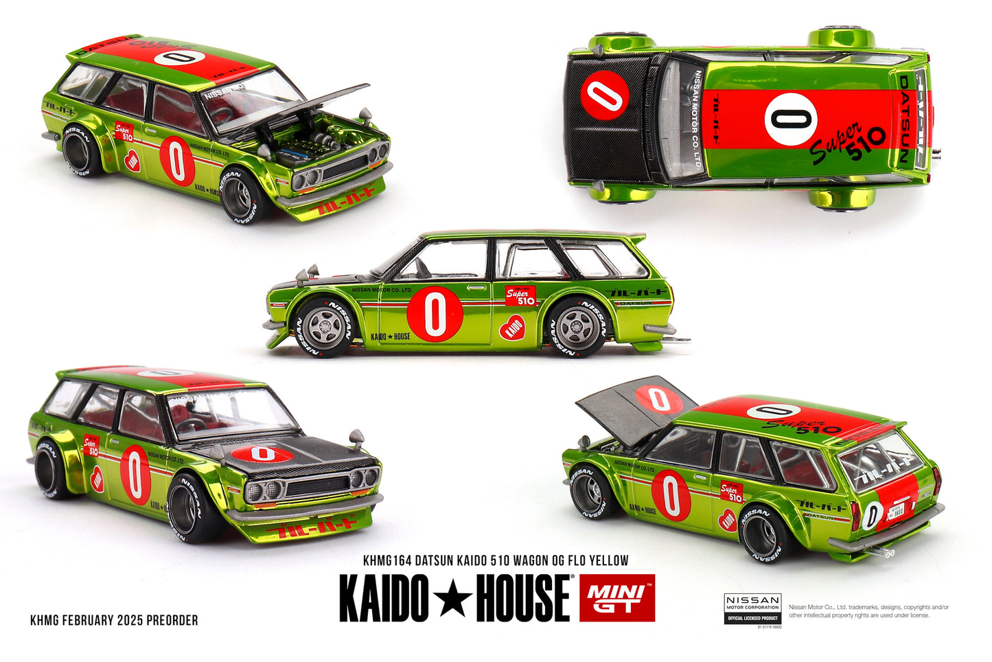 #KHMG164 - Datsun 510 Wagon OG Flo Yellow 1969