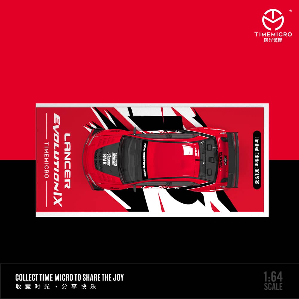 Time Micro - Lancer Evolution EVO IX Piros Figurával
