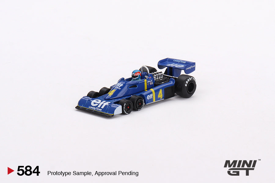 #584 - 1976 Tyrell P34 6-wheeler #4 Patrick Depailler 2nd Place Swedish GP (Blue/Yellow)