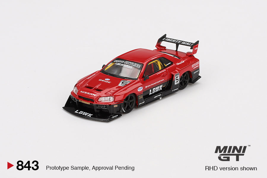 #843-BL - Bliszteres - Nissan Skyline GT-R (R34) Super Silhouette Red/Black 2024
