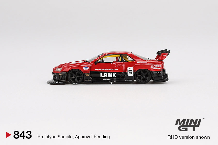 #843-BL - Bliszteres - Nissan Skyline GT-R (R34) Super Silhouette Red/Black 2024