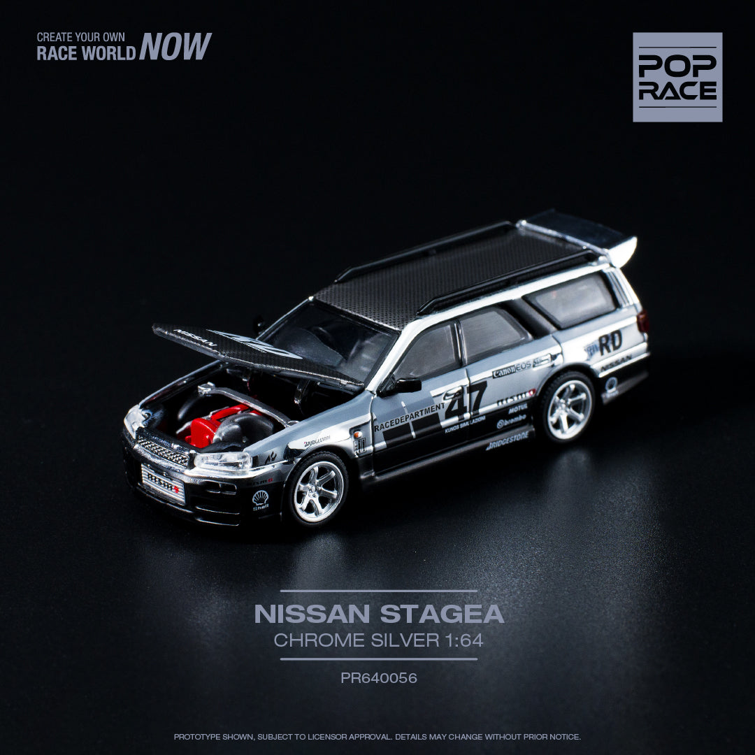 Nissan Stagea - chrome silver