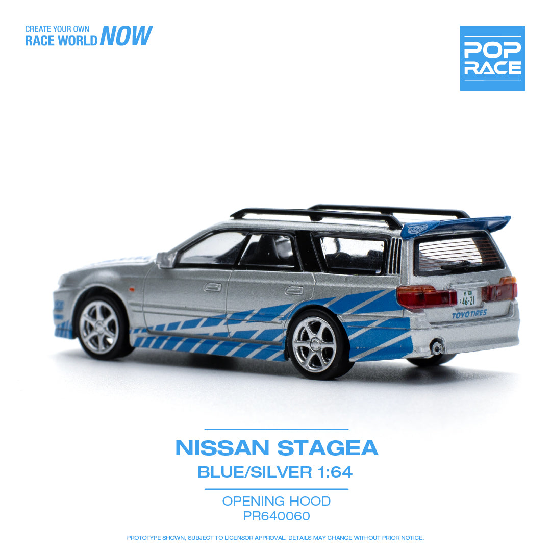 Nissan Stagea - blue/silver