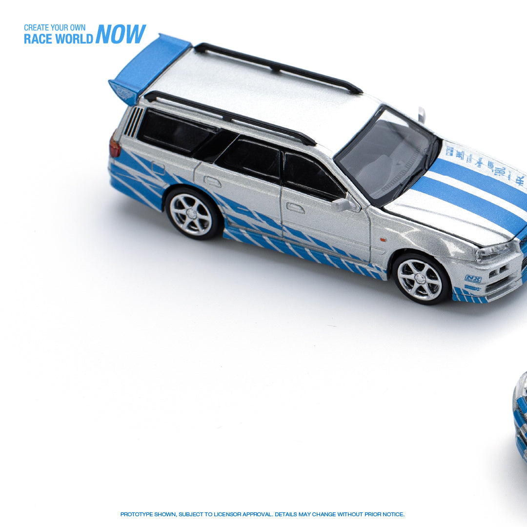 Nissan Stagea - blue/silver