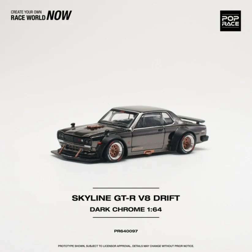 Nissan Skyline GT-R V8 Drift *Hakusaka* (Dark Chrome)