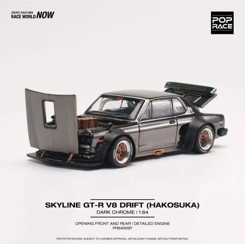 Nissan Skyline GT-R V8 Drift *Hakusaka* (Dark Chrome)