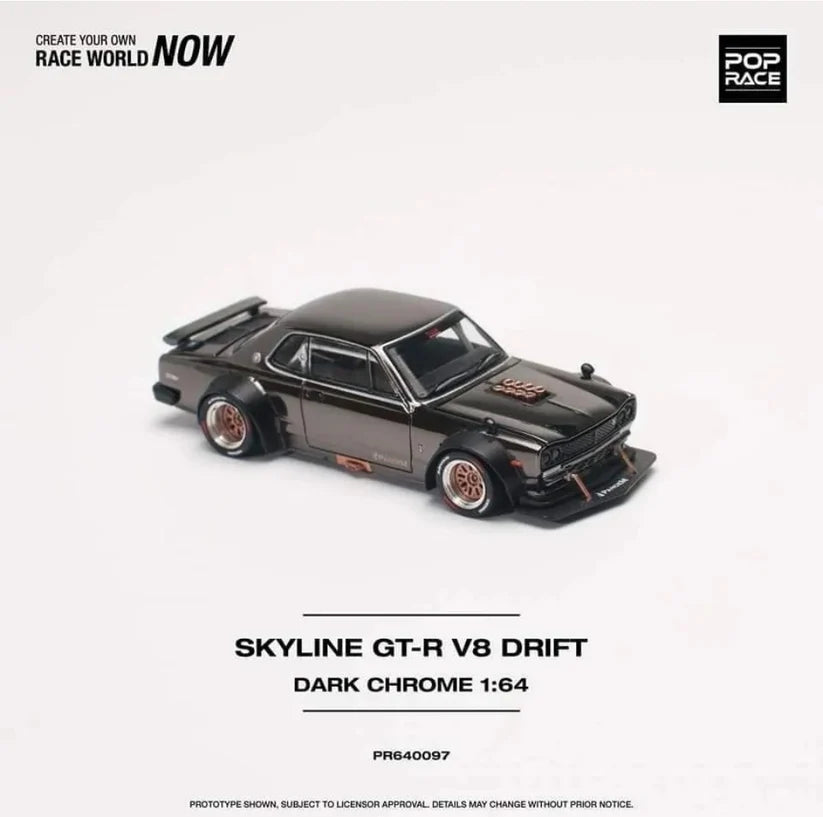 Nissan Skyline GT-R V8 Drift *Hakusaka* (Dark Chrome)