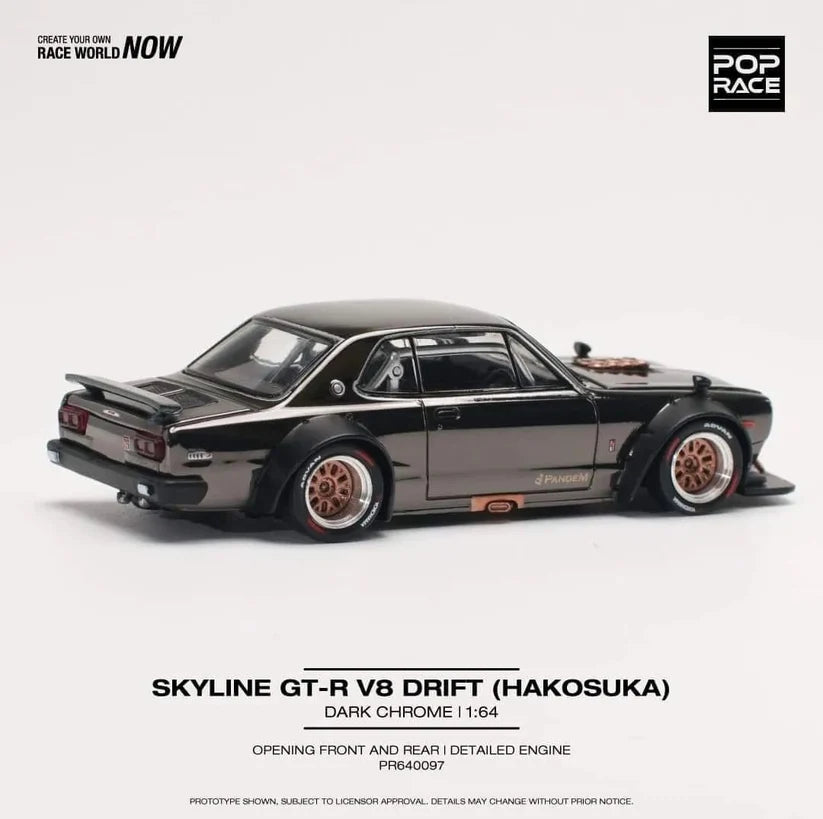 Nissan Skyline GT-R V8 Drift *Hakusaka* (Dark Chrome)