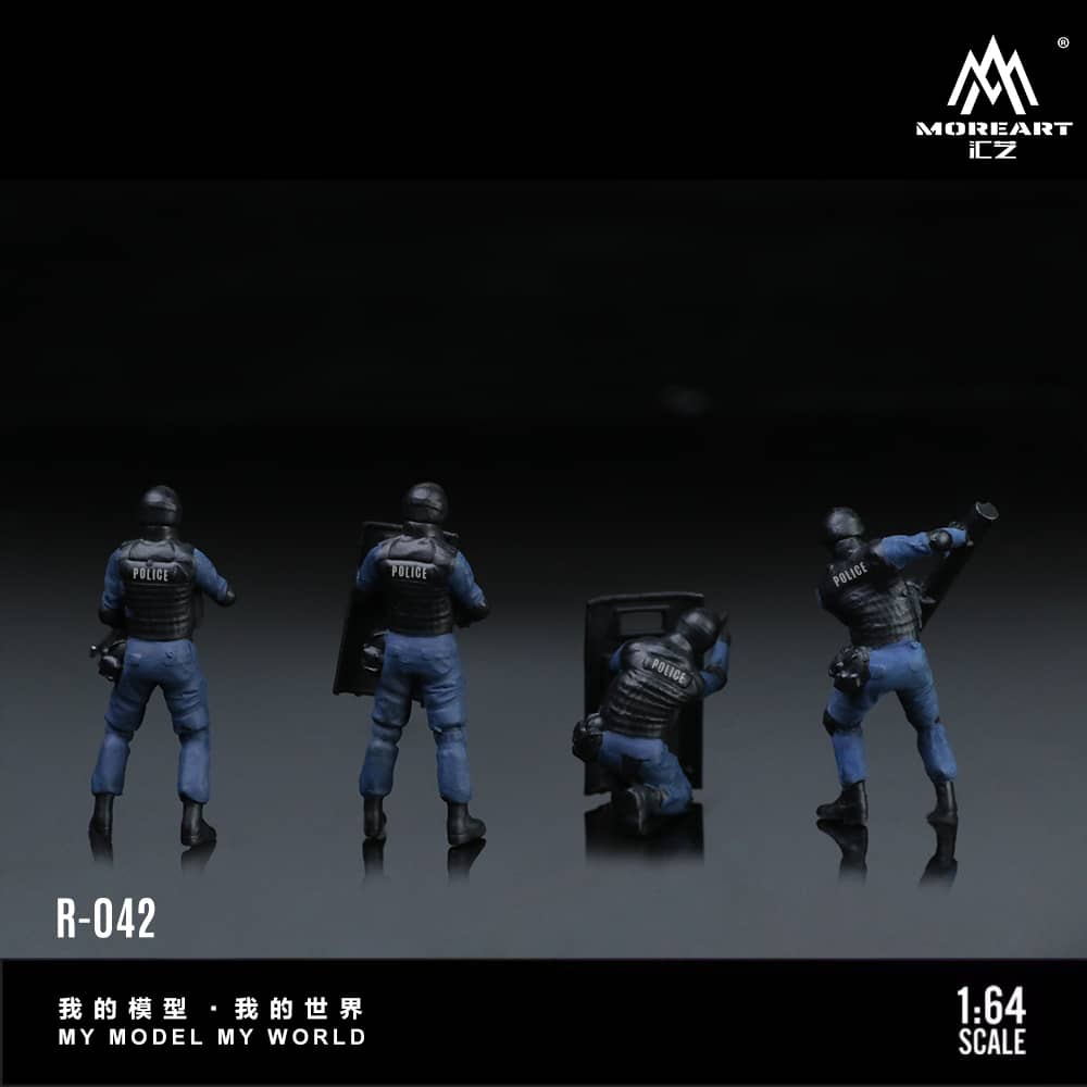 Resin Model Armed Police Doll E Set Set Of 4 Figures 3
