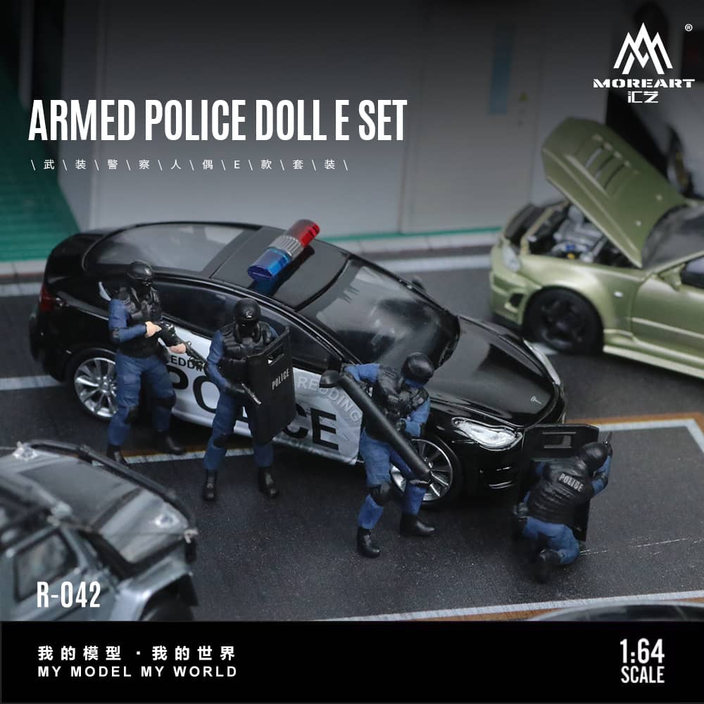 Resin Model Armed Police Doll E Set Set Of 4 Figures 4
