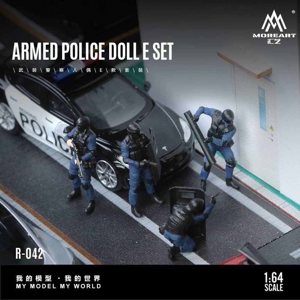 Resin Model Armed Police Doll E Set Set Of 4 Figures 5