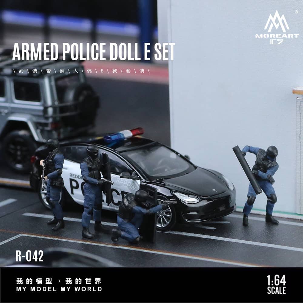 Resin Model Armed Police Doll E Set Set Of 4 Figures 6