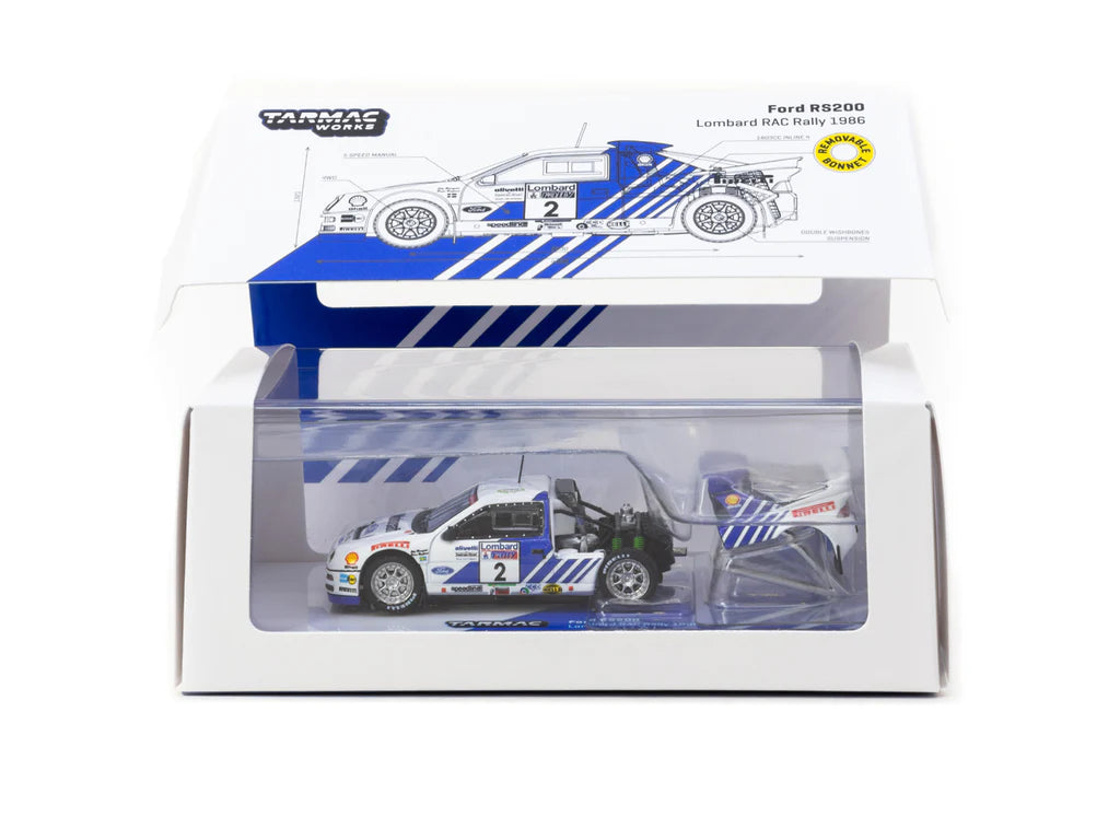 Ford RS200 Lombard RAC Rally 1986 #2 (White/Blue)