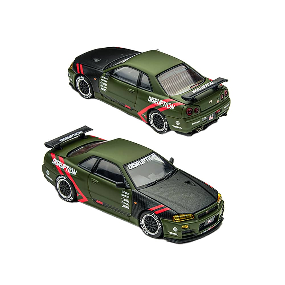ELŐRENDELÉS - #TM800503 - Time Micro - Nissan Skyline GT-R R34 - NISMO Z-Tune, Matte Green