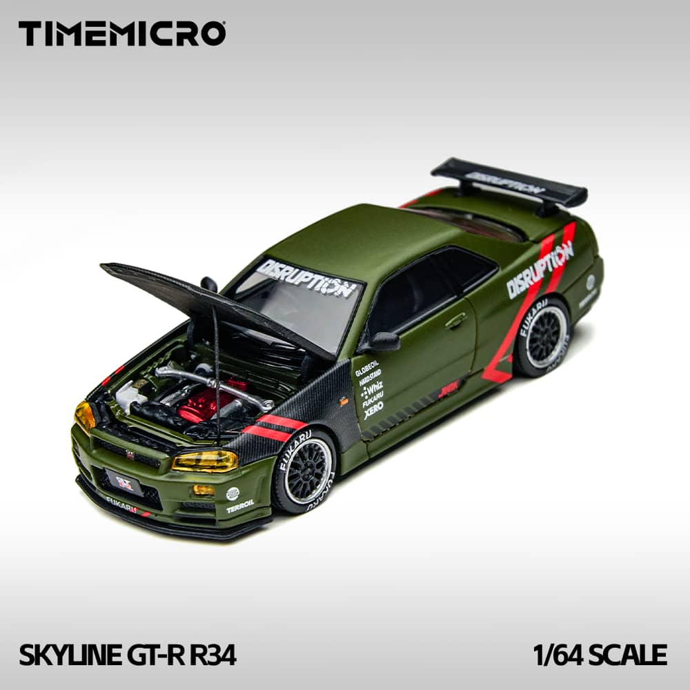 ELŐRENDELÉS - #TM800503 - Time Micro - Nissan Skyline GT-R R34 - NISMO Z-Tune, Matte Green