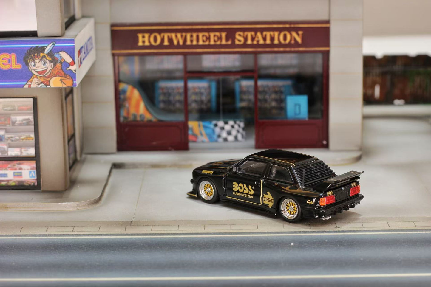 Street Warrior - BMW M3 E30 Black, Live to Offend Modified Chrome BOSS
