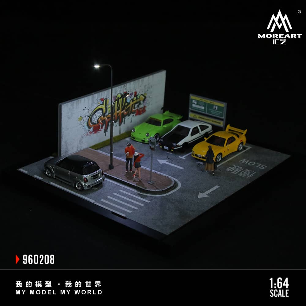 #MO960208 - Assembly Diorama Street Scene Theme 08(Graffiti Wall) with LED Light