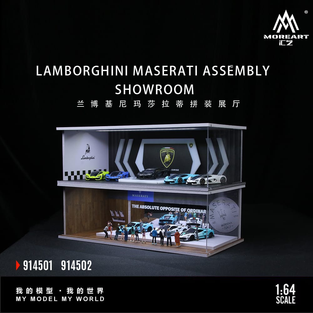 #MO914501 - Assembly Diorama Auto Show Room Diorama with LED Light - Lamborghini
