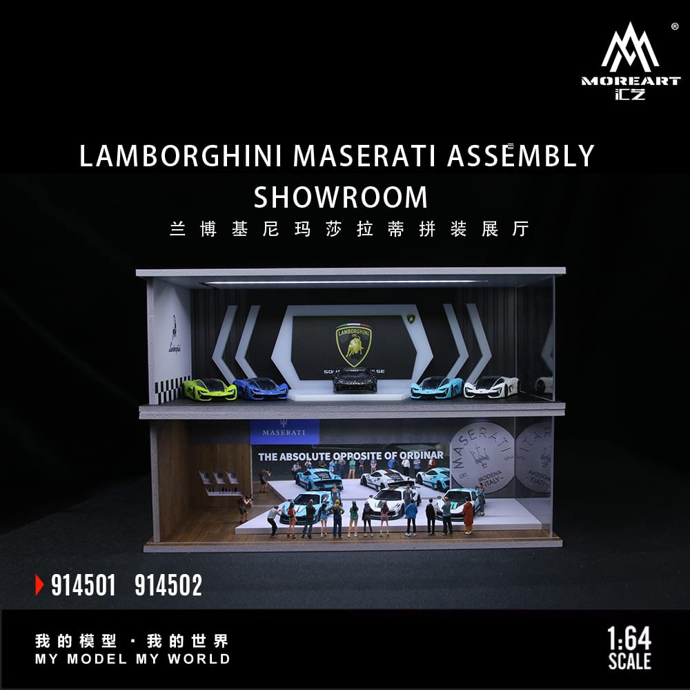 #MO914501 - Assembly Diorama Auto Show Room Diorama with LED Light - Lamborghini