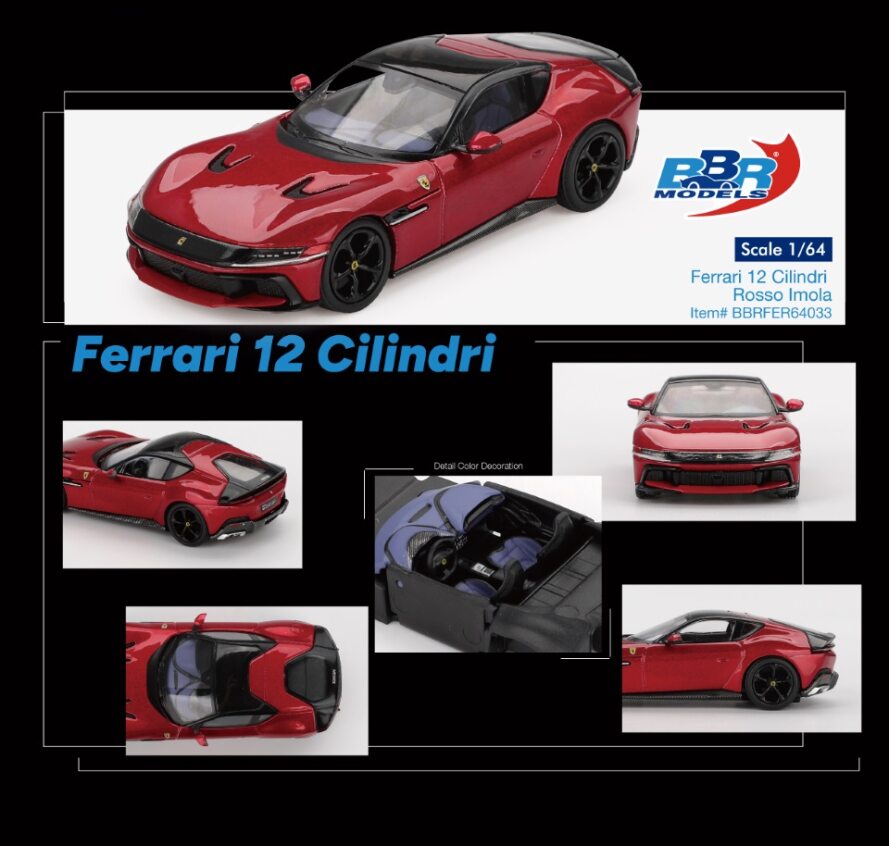 ELŐRENDELÉS - #BBRFER64033 - Ferrari 12 Cilindri, Rosso Imola