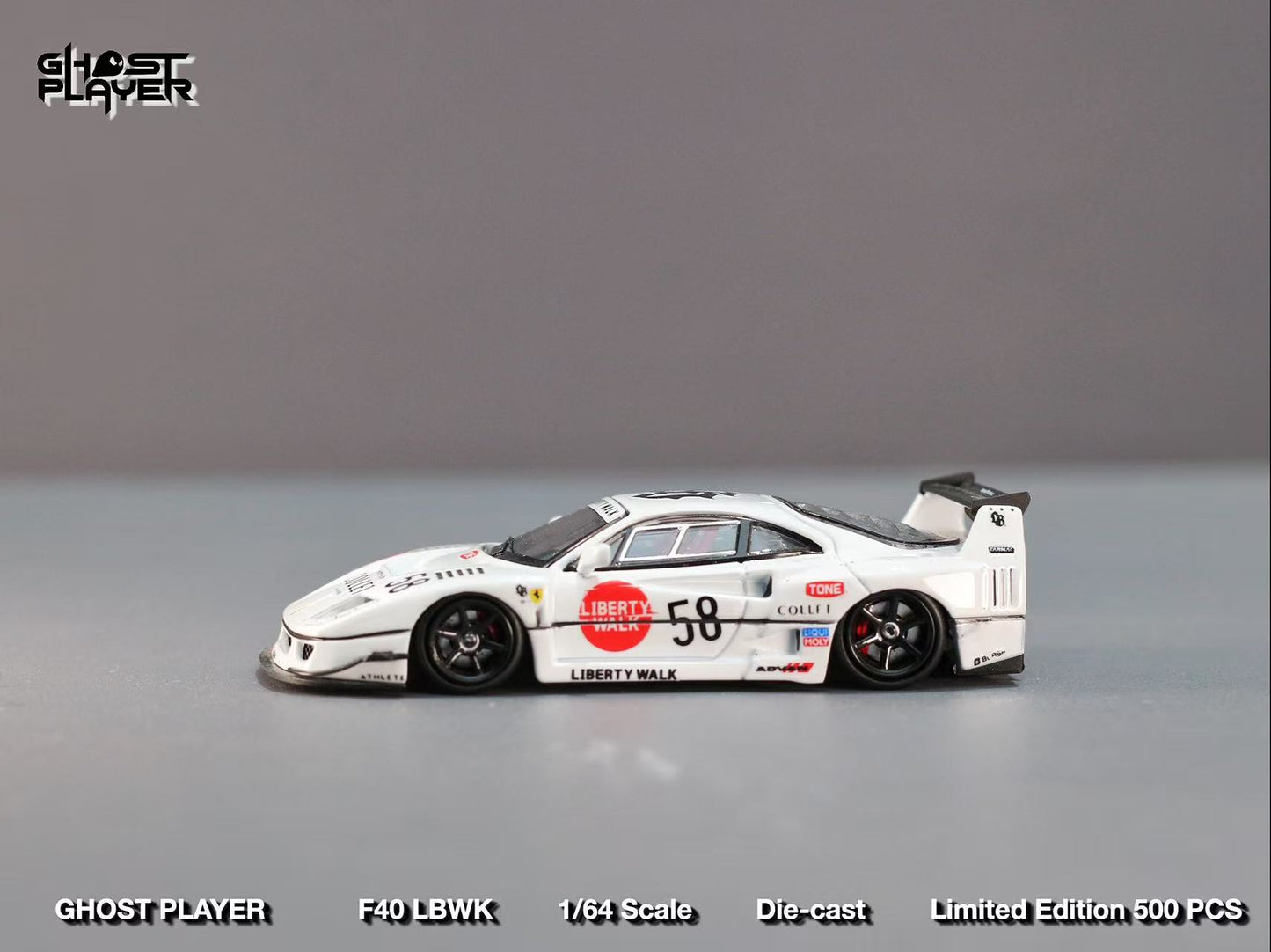 ELŐRENDELÉS - Street Warrior - Liberty Walk F40 White Collet 58 # Livery