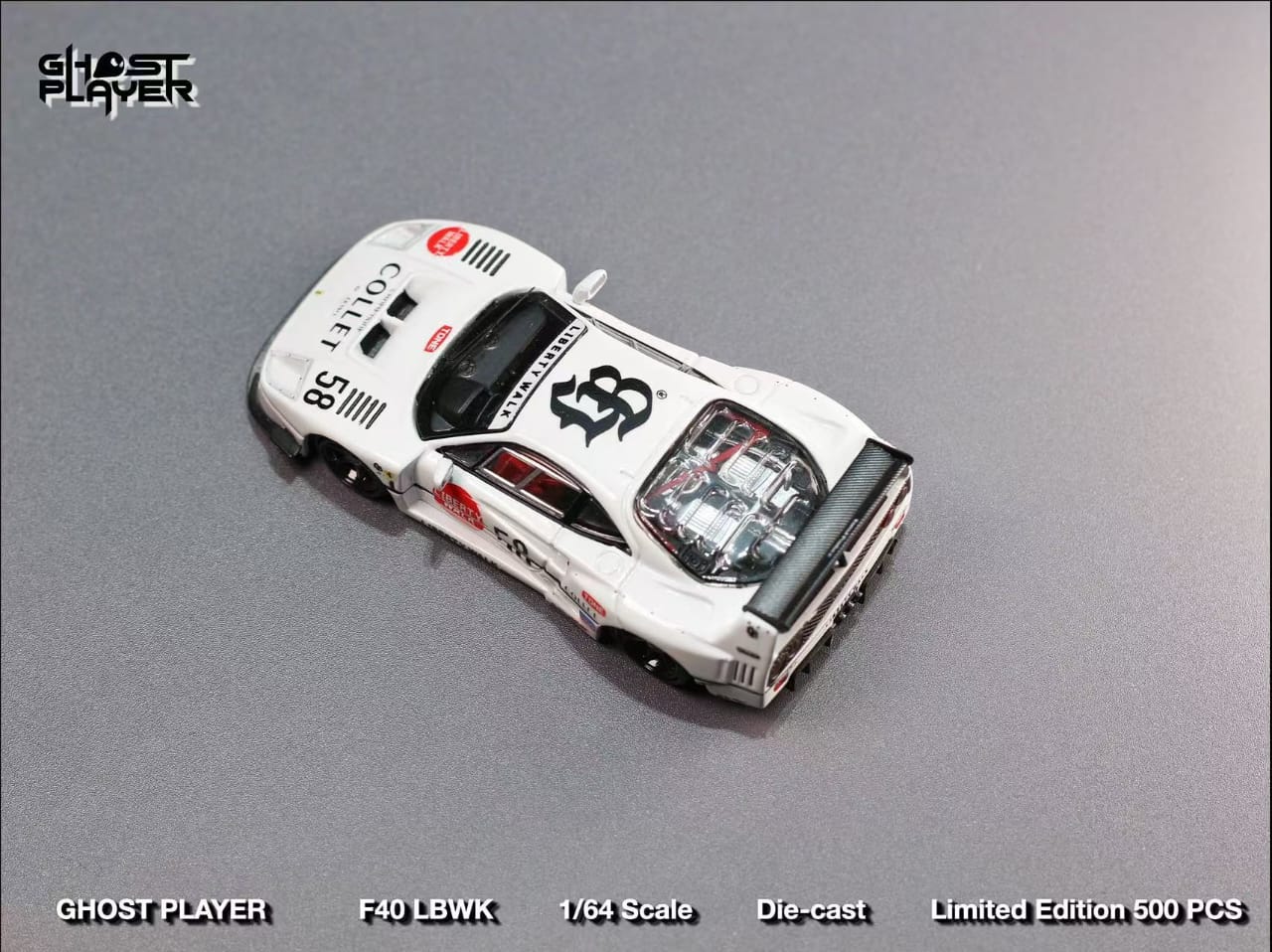 ELŐRENDELÉS - Street Warrior - Liberty Walk F40 White Collet 58 # Livery