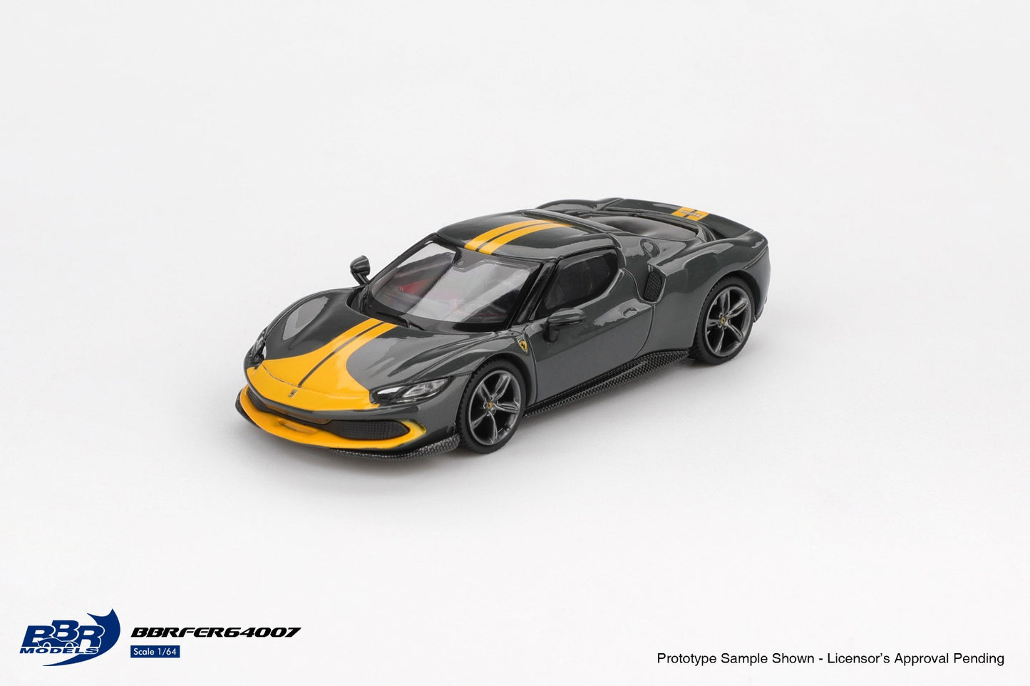 ELŐRENDELÉS - #BBRFER64007 - Ferrari 296 GTB Asetto Fiorano, Grigio Scuro