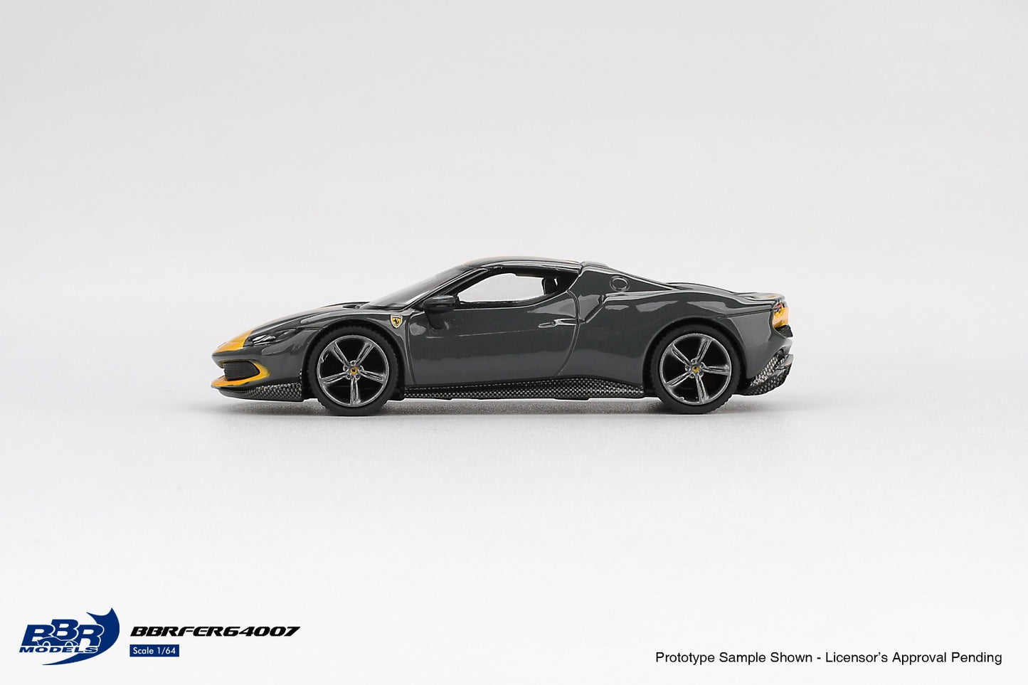 ELŐRENDELÉS - #BBRFER64007 - Ferrari 296 GTB Asetto Fiorano, Grigio Scuro