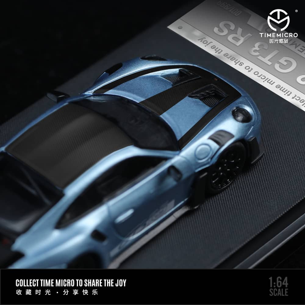 Time Micro - 992 GT3 RS Figurával - Gleccserkék