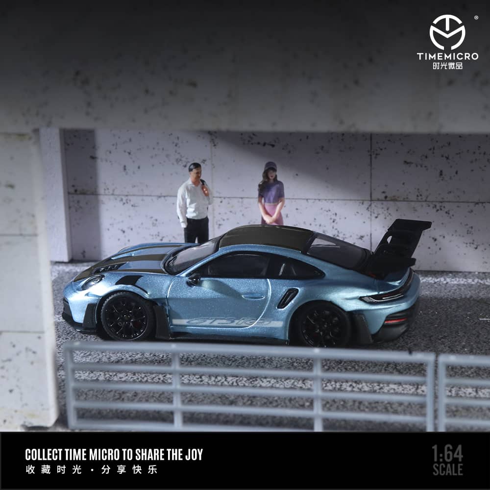 Time Micro - 992 GT3 RS Figurával - Gleccserkék