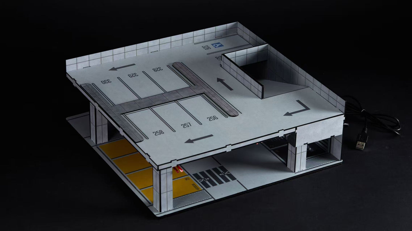 ELŐRENDELÉS - #YC01 - Assembly LED Diorama Basement Garage Series 01, Grey, Orange