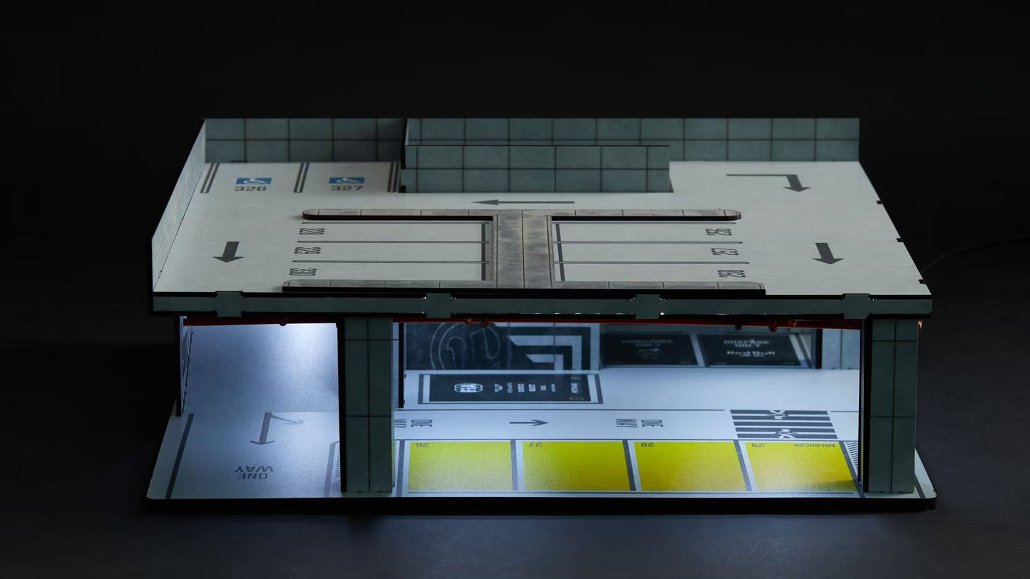 ELŐRENDELÉS - #YC01 - Assembly LED Diorama Basement Garage Series 01, Grey, Orange