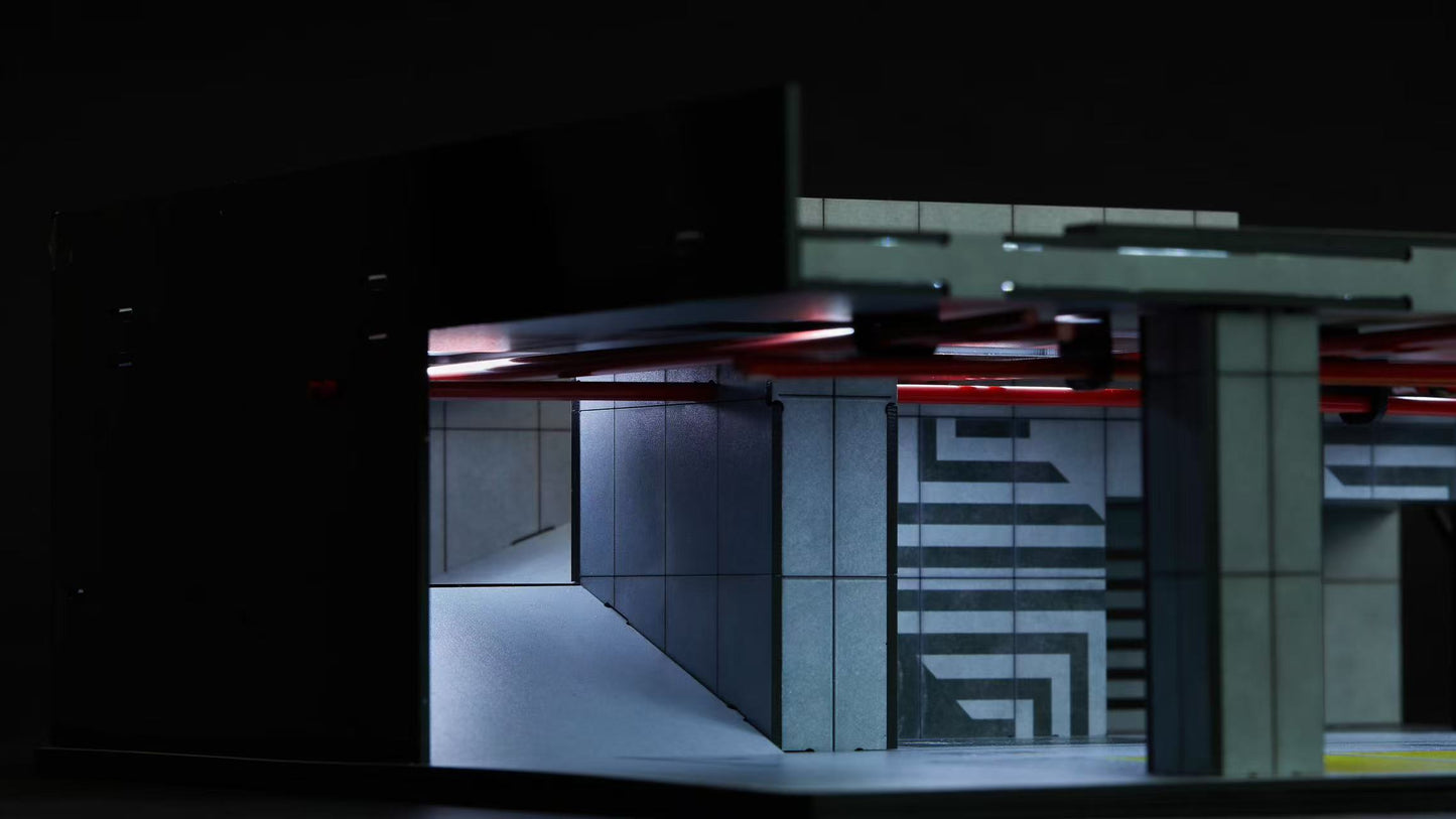 ELŐRENDELÉS - #YC01 - Assembly LED Diorama Basement Garage Series 01, Grey, Orange