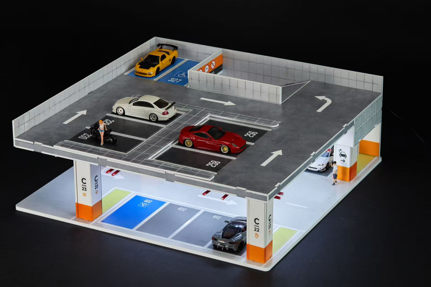 ELŐRENDELÉS - #YC01 - Assembly LED Diorama Basement Garage Series 01, Grey, Orange