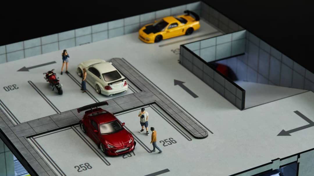 ELŐRENDELÉS - #YC01 - Assembly LED Diorama Basement Garage Series 01, Grey, Orange