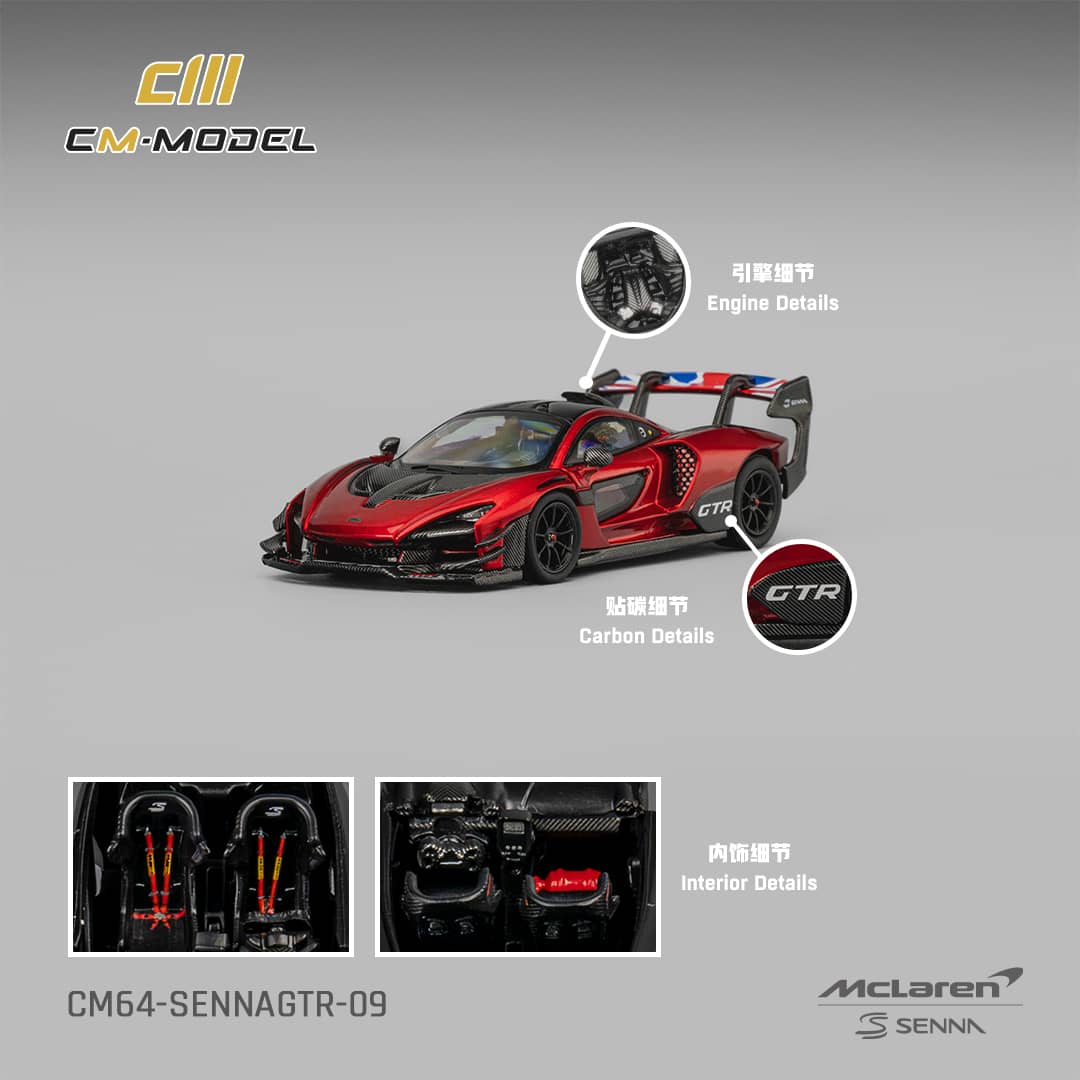 #CM64-SENNAGTR-09 McLaren Senna GTR Metallic Red