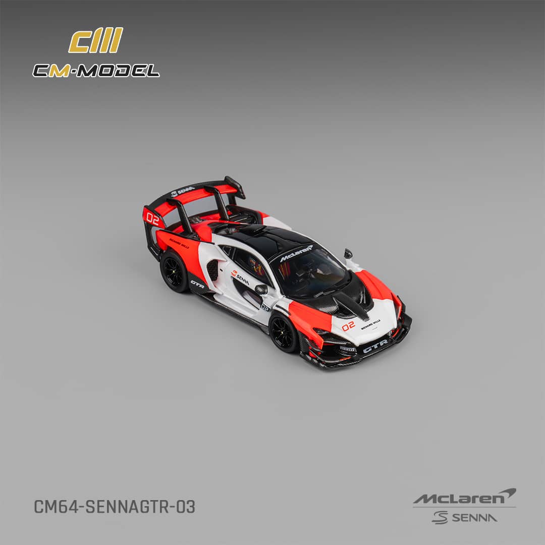 #CM64-SENNAGTR-03 McLaren Senna GTR Fehér-Piros