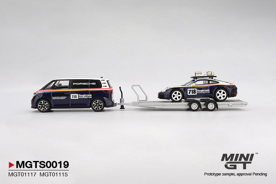 ELŐRENDELÉS - #MGTS0019 - Porsche 911 Dakar #718 / Volkswagen ID. Buzz Porsche Centrum Gelderland Roughroads Set