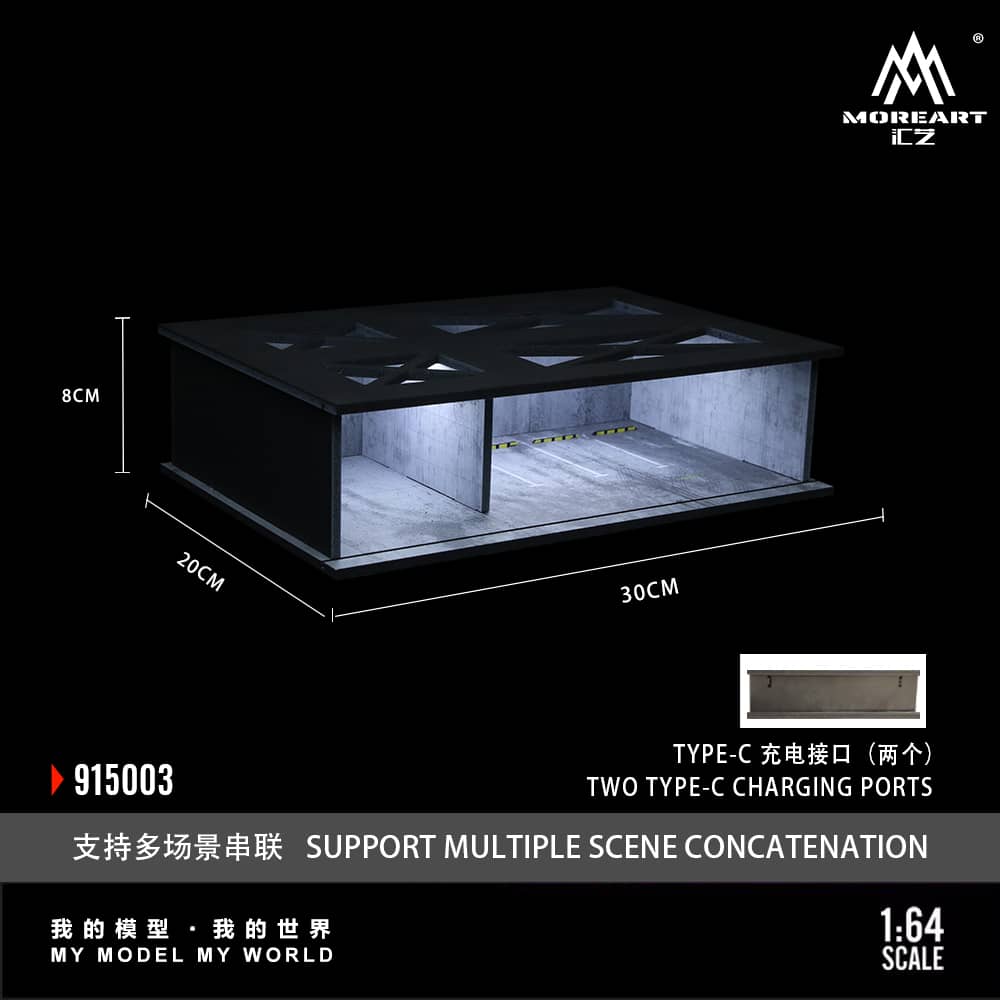 ELŐRENDELÉS - #MO915003 - Assembly Diorama ABS Underground 03 Parking Lot Theme with LED Light