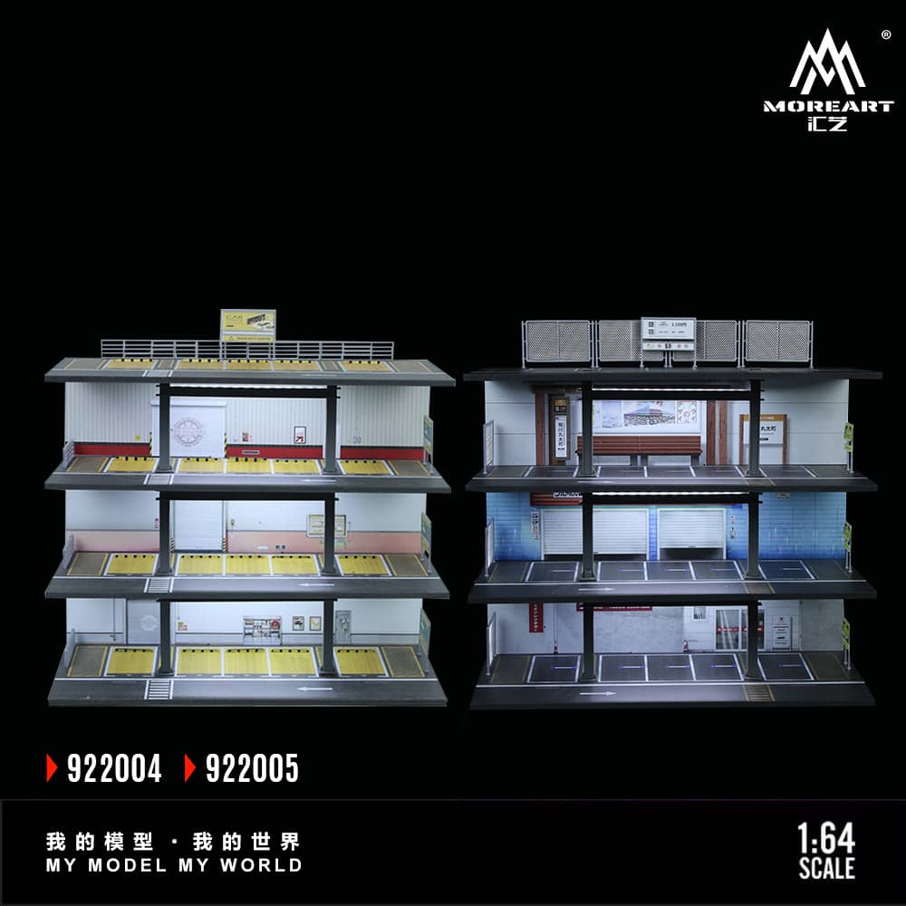ELŐRENDELÉS - #MO922005 - Assembly Diorama with LED Steel Frame Platform Theme - Japanese Garage