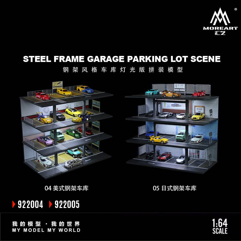ELŐRENDELÉS - #MO922005 - Assembly Diorama with LED Steel Frame Platform Theme - Japanese Garage