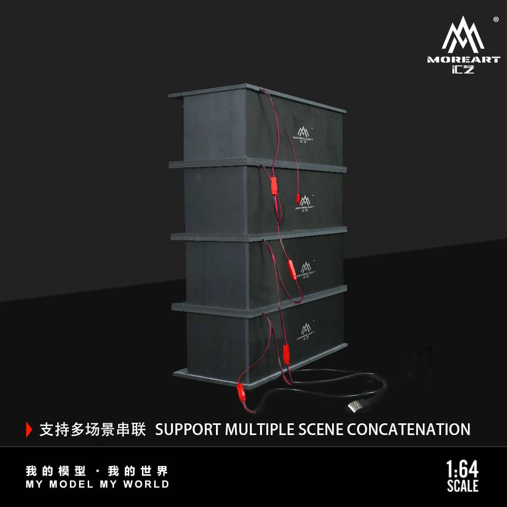 #MO914903 - Simple Assembly Diorama Parking Lot Theme with LED Light - C