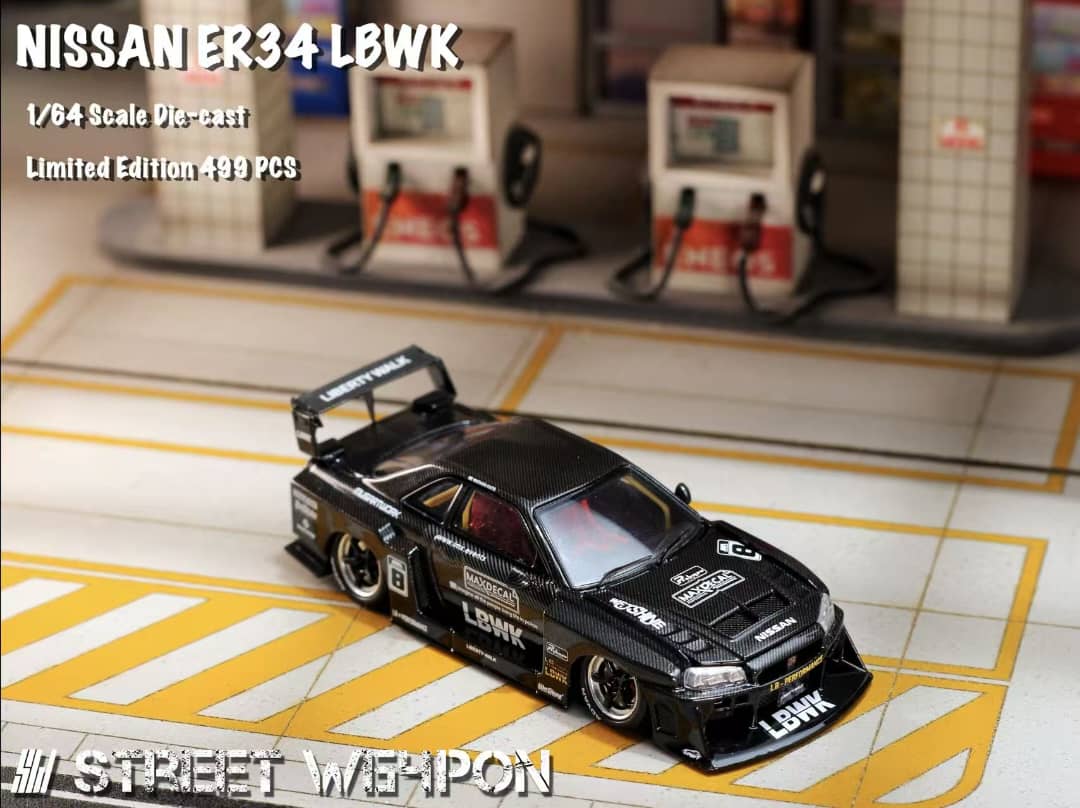 Street Warrior - Nissan Skyline GT-R R34 LB, Super Silhouette ER34, Black Carbon