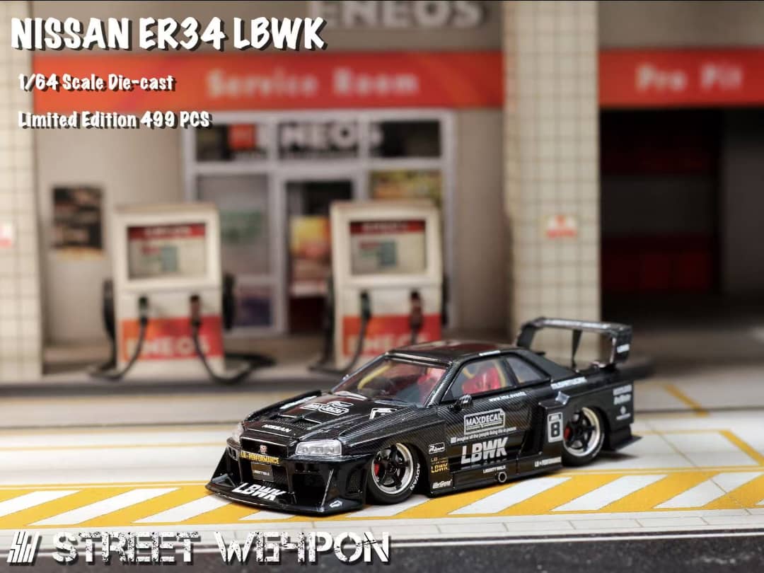Street Warrior - Nissan Skyline GT-R R34 LB, Super Silhouette ER34, Black Carbon